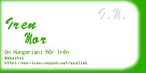 iren mor business card
